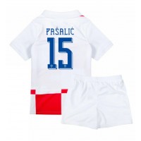 Stroje piłkarskie Chorwacja Mario Pasalic #15 Koszulka Podstawowej dla dzieci ME 2024 Krótki Rękaw (+ szorty)